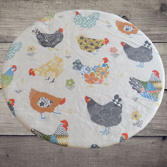 Kitchenaid Reversible Red Plaid and Chicken Mixer Bowl Cover - Picture 6 of 6